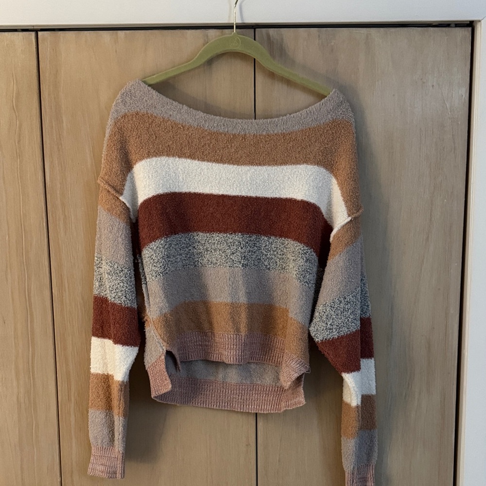 Free People Striped Multicolor Women's Sweater